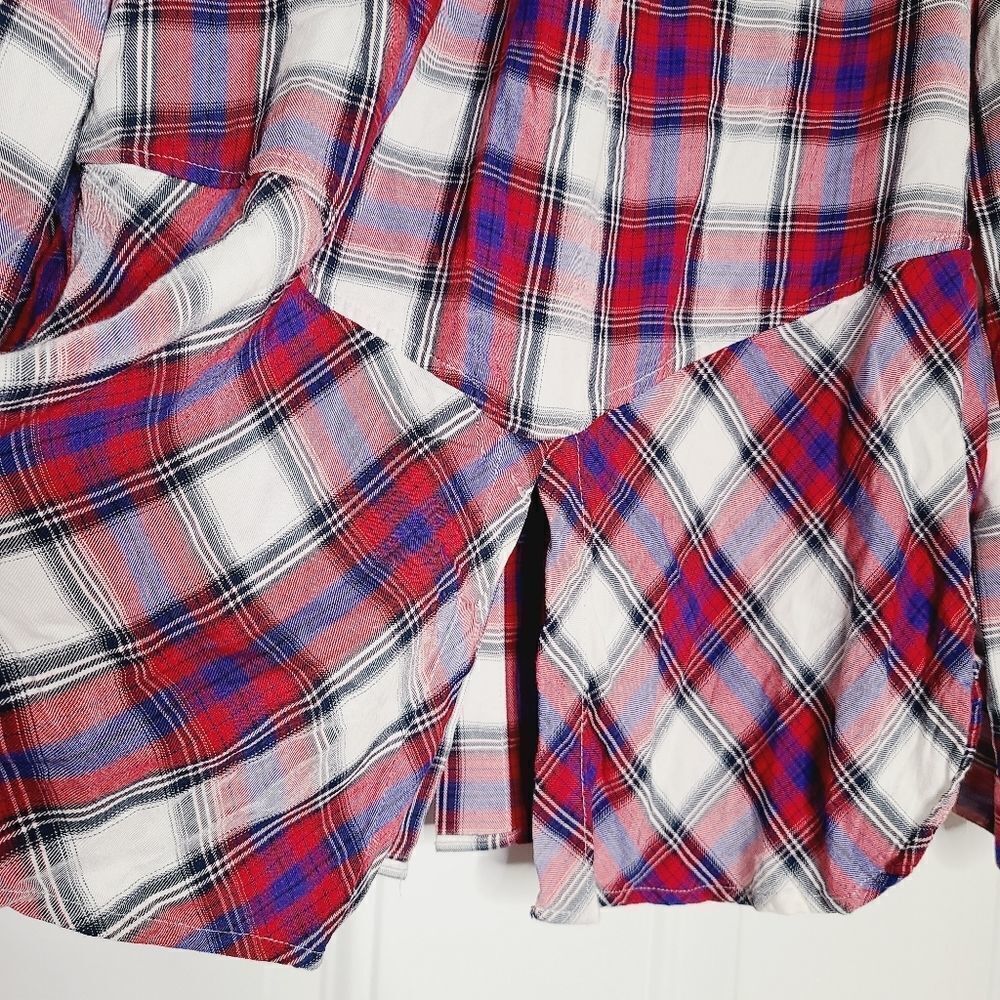 Sam Edelman Plaid High Low Shirt - Picture 9 of 12